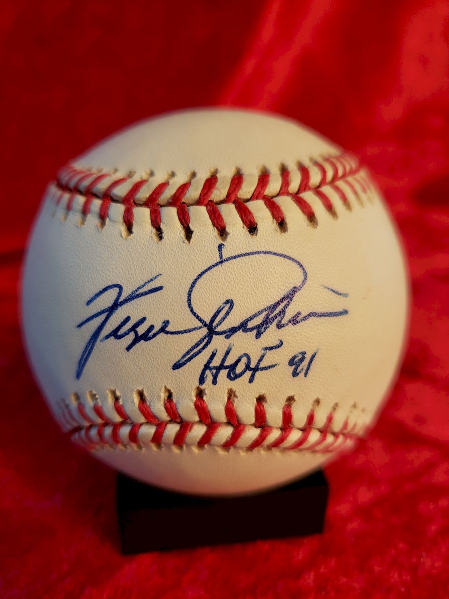 Fergie Jenkins Guaranteed Authentic Autographed Baseball Monogrammed w/H.O.F.91