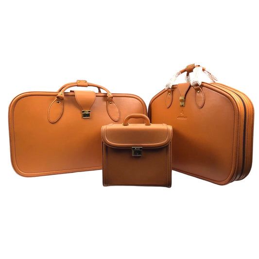 Ferrari 456 GT Schedoni Leather Luggage Set - 3 Pc Unused w/ Keys & Dust Bags