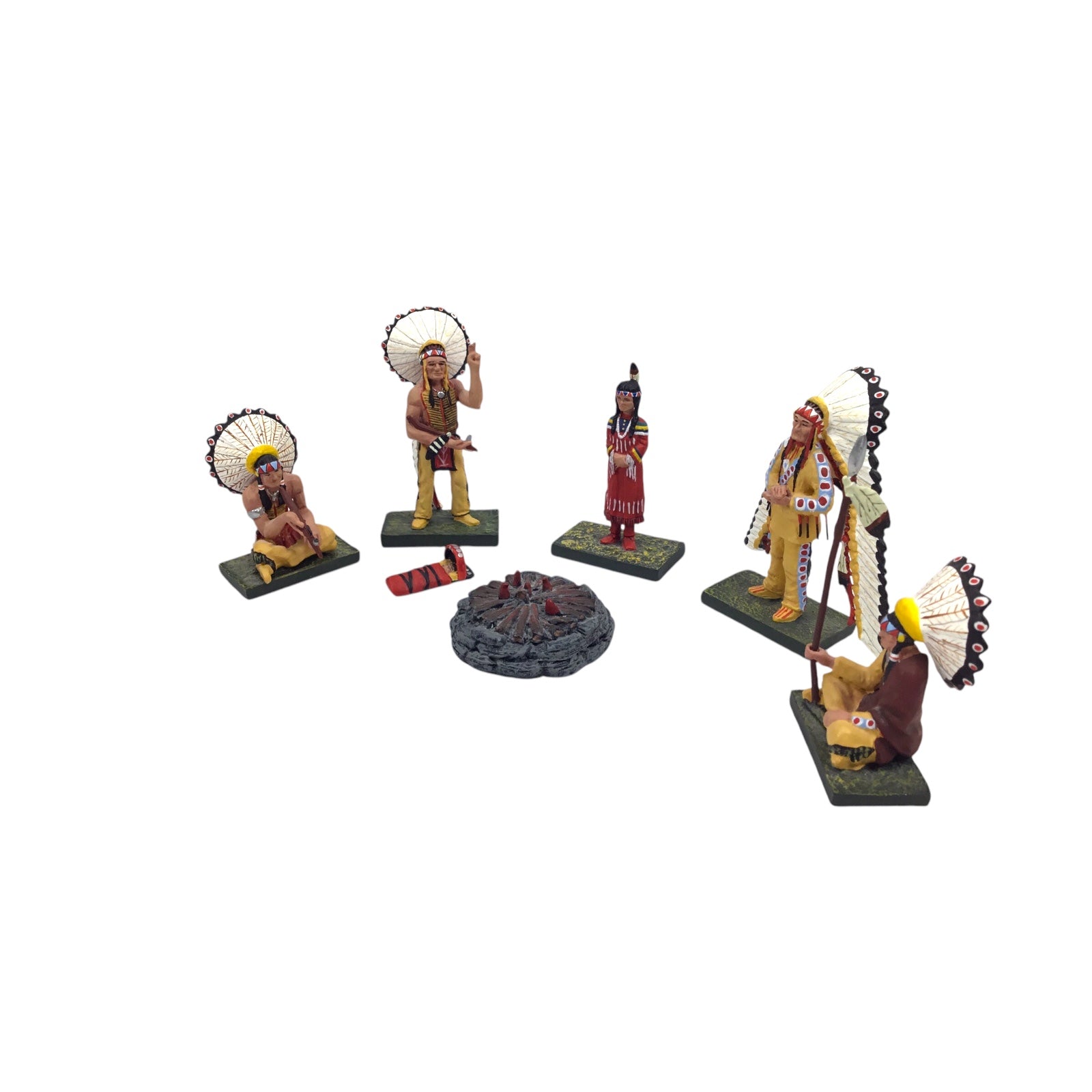 Figarti Miniatures The Artist's Club JU5101 Council Fire & 4 Chiefs Sioux/Plains