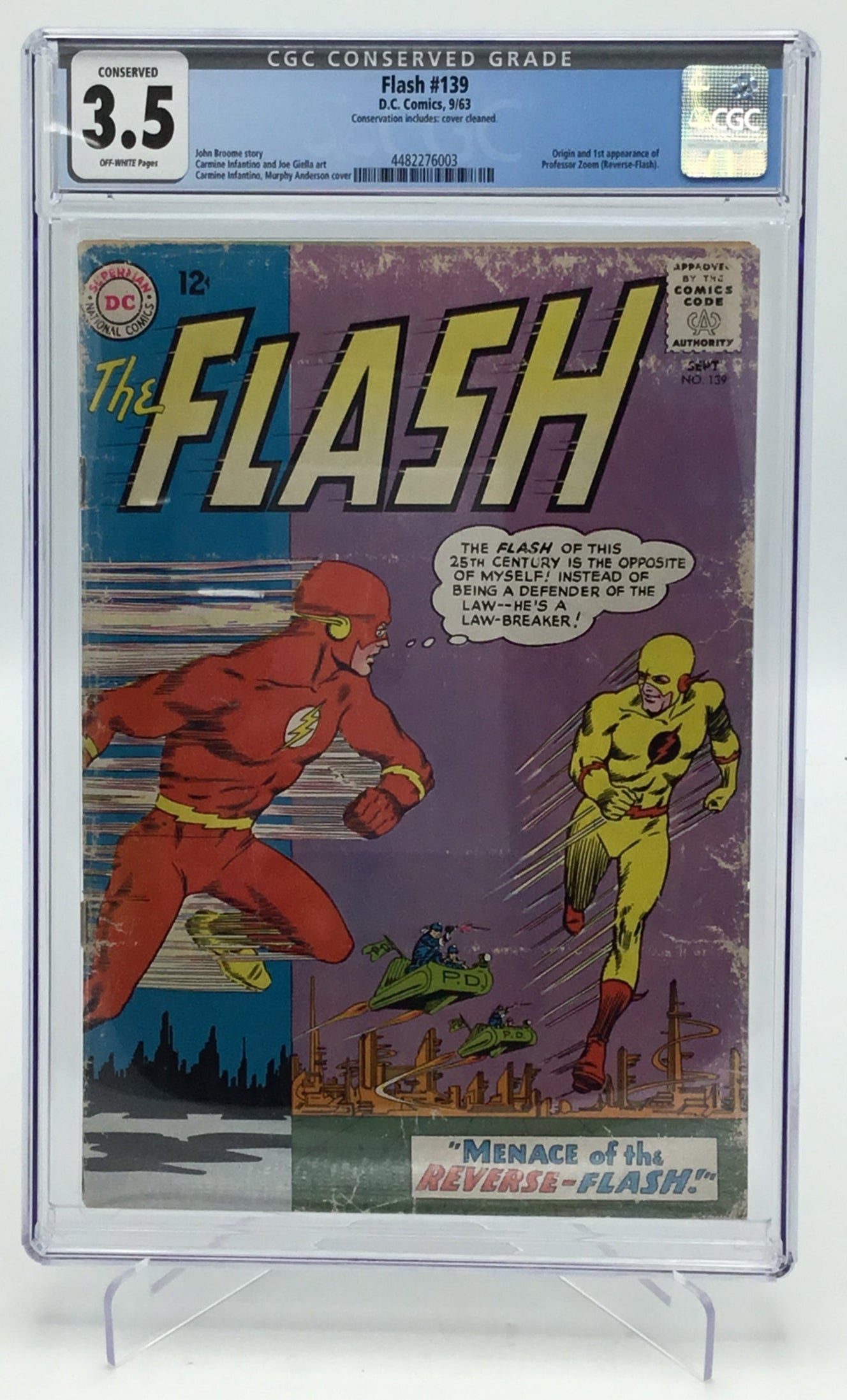 Flash #139 (1963) - CGC 3.5 Conserved - Origin & 1st Appearance of Professor Zoom