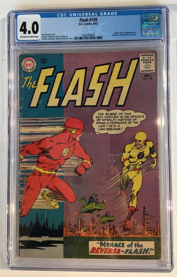 Flash #139 - DC 1963 - CGC 4.0 - First Appearance of Professor Zoom, the Reverse Flash