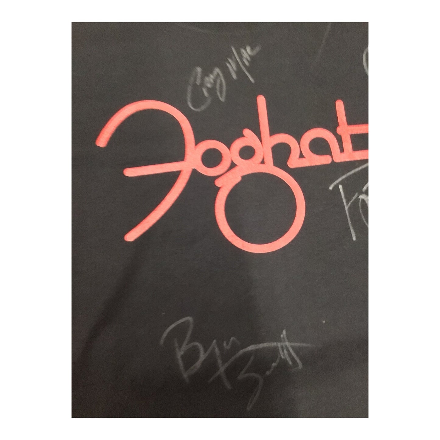 Foghat Stone Black T-Shirt Signed – Vintage Rock Band Graphic Tee