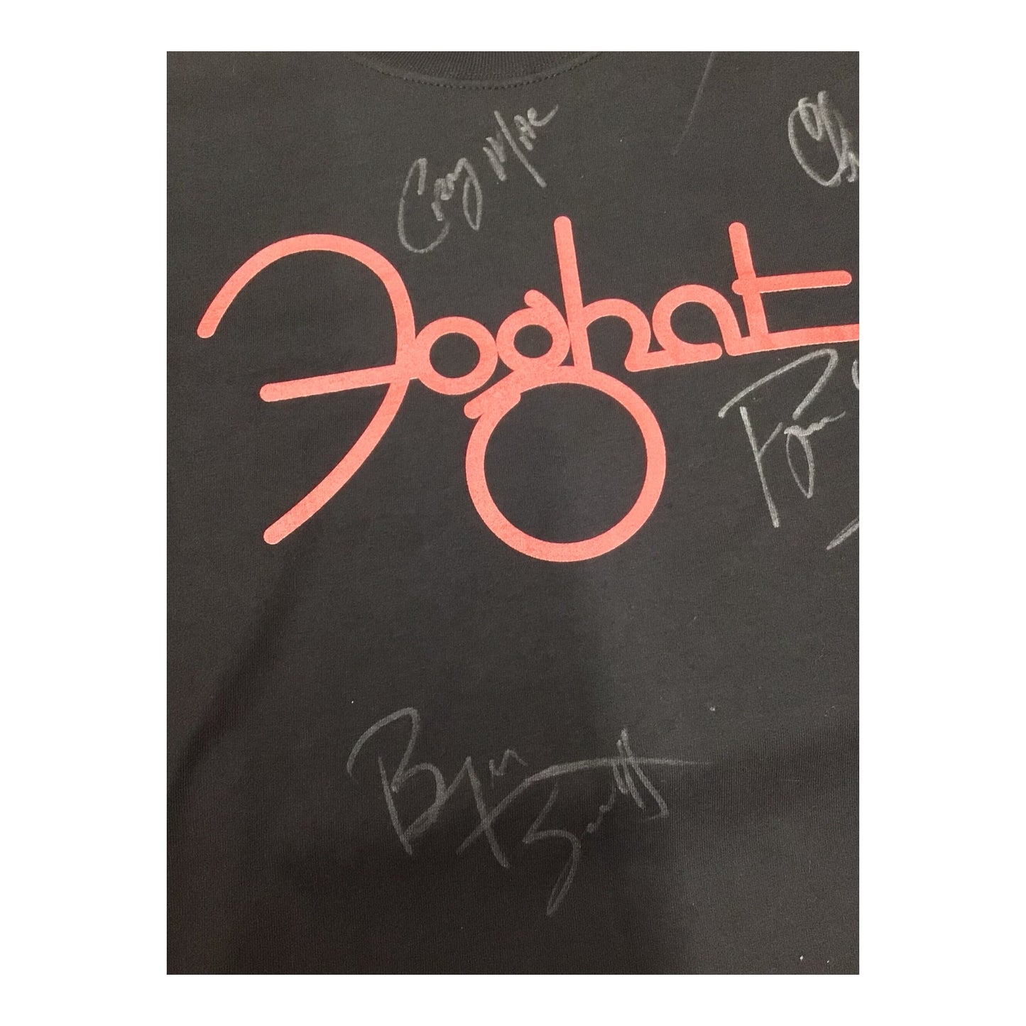 Foghat Stone Black T-Shirt Signed – Vintage Rock Band Graphic Tee