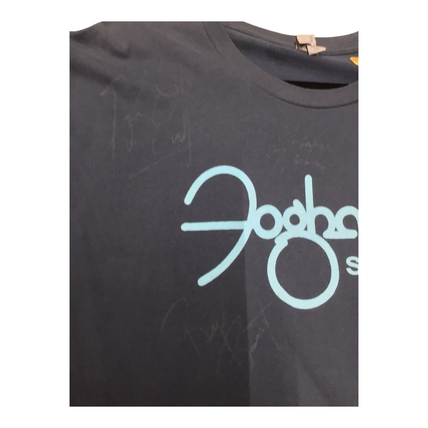 Foghat Stone Blue T-Shirt Signed – Vintage Rock Band Graphic Tee