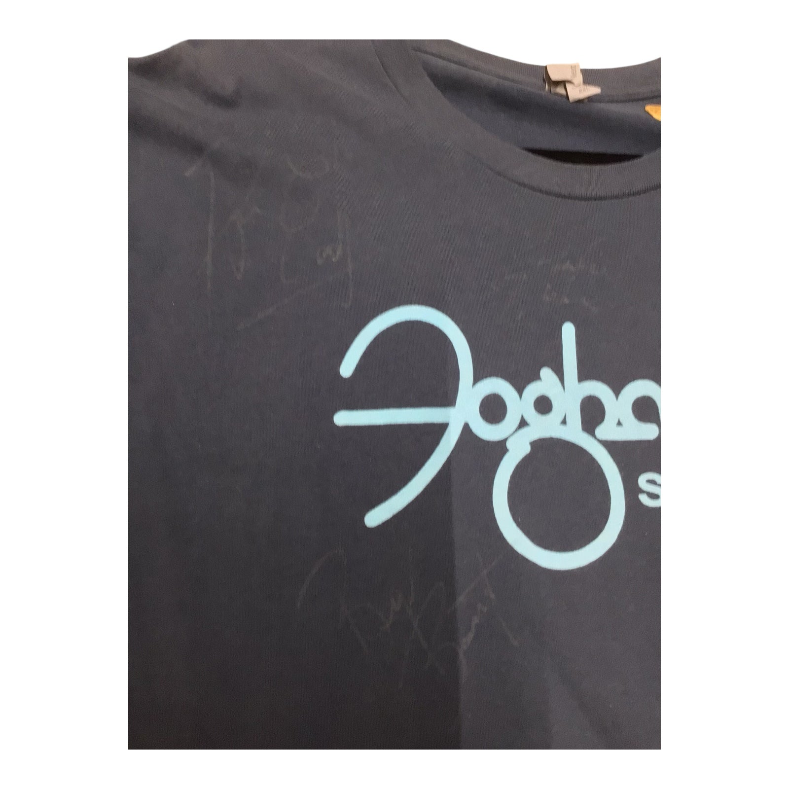 Foghat Stone Blue T-Shirt Signed – Vintage Rock Band Graphic Tee