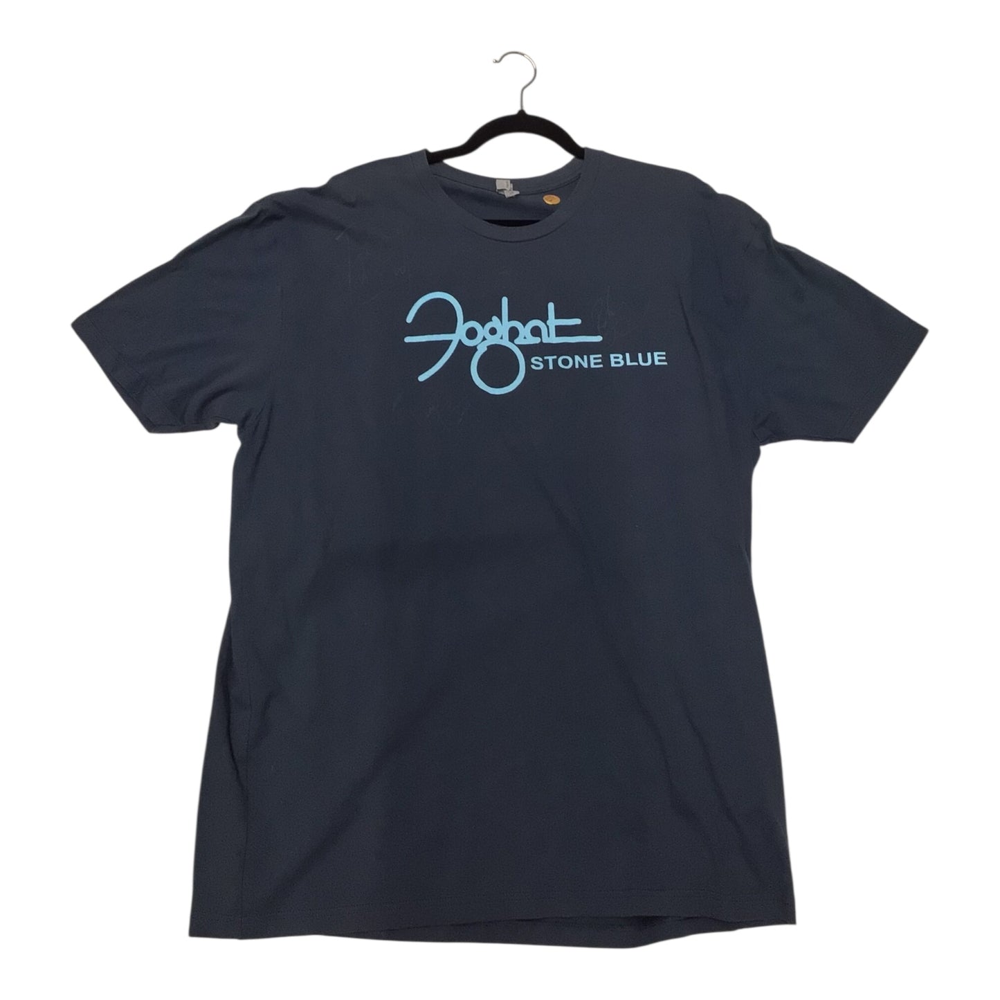 Foghat Stone Blue T-Shirt Signed – Vintage Rock Band Graphic Tee