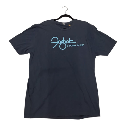 Foghat Stone Blue T-Shirt Signed – Vintage Rock Band Graphic Tee