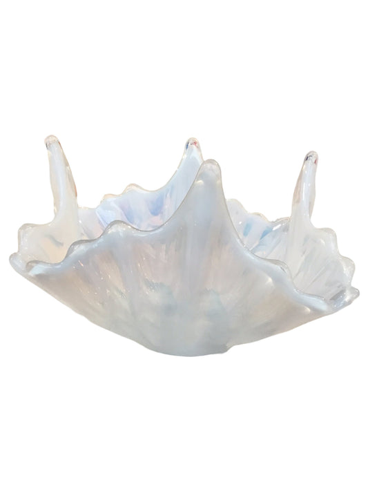 Fostoria Opalescent Dish with Blown Edges