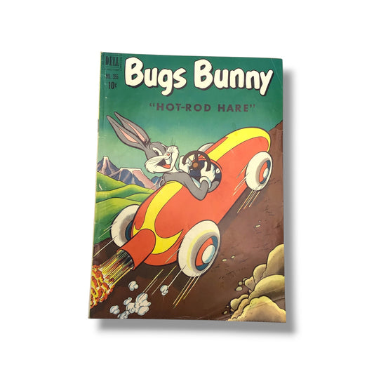 Four Color #355 Bugs Bunny - "Hot-Rod Hare" (1951) Comic Book | Dell Comic