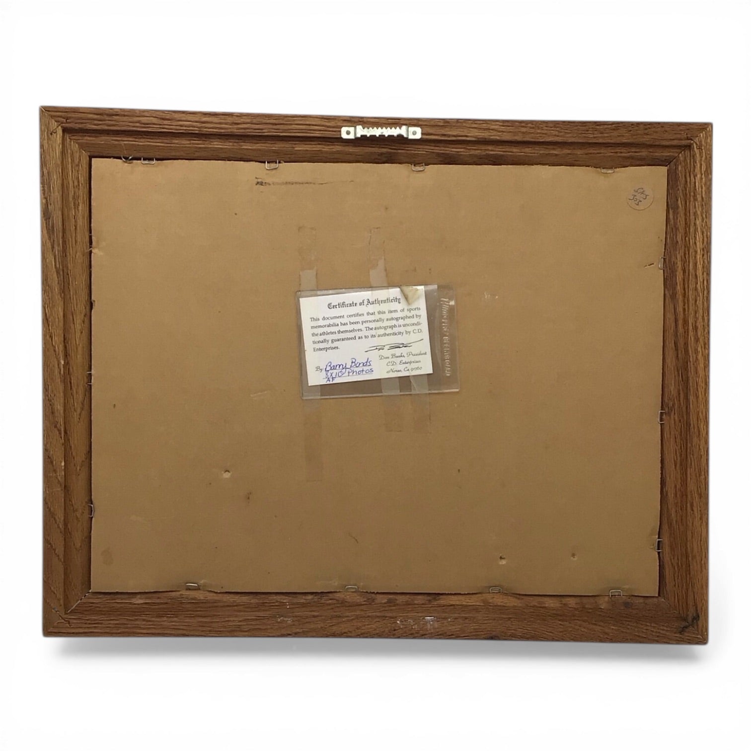Framed Barry Bonds Signed Photo