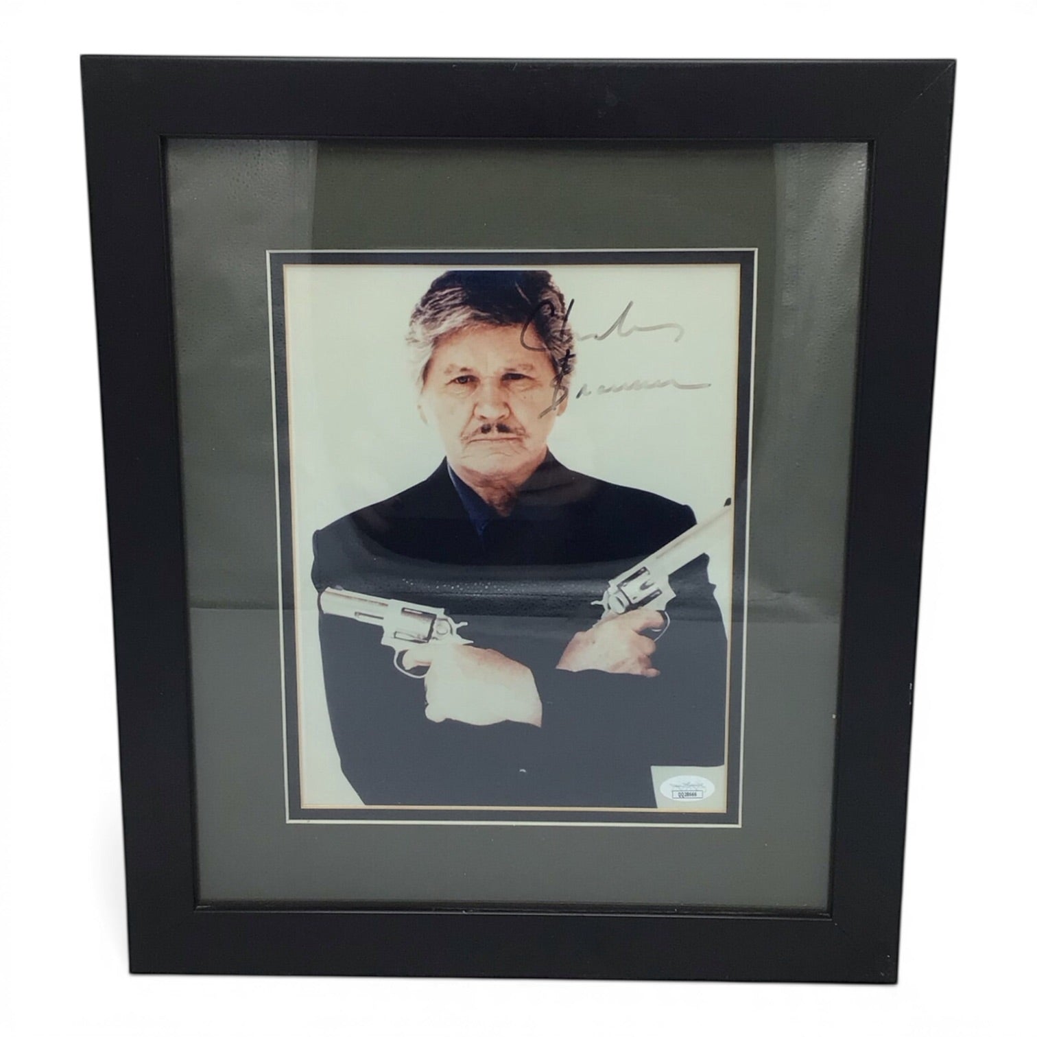 Framed Charles Bronson Signed 8x10 Photo - Authenticate