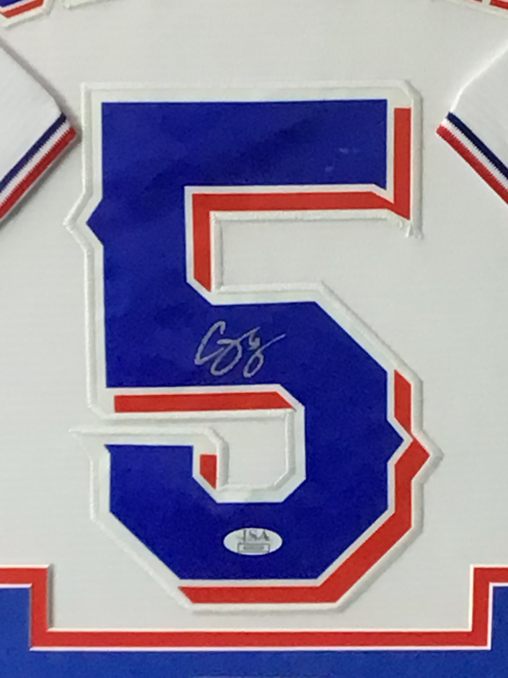 Framed Corey Seager Autographed Signed Jersey w/JSA Authentication