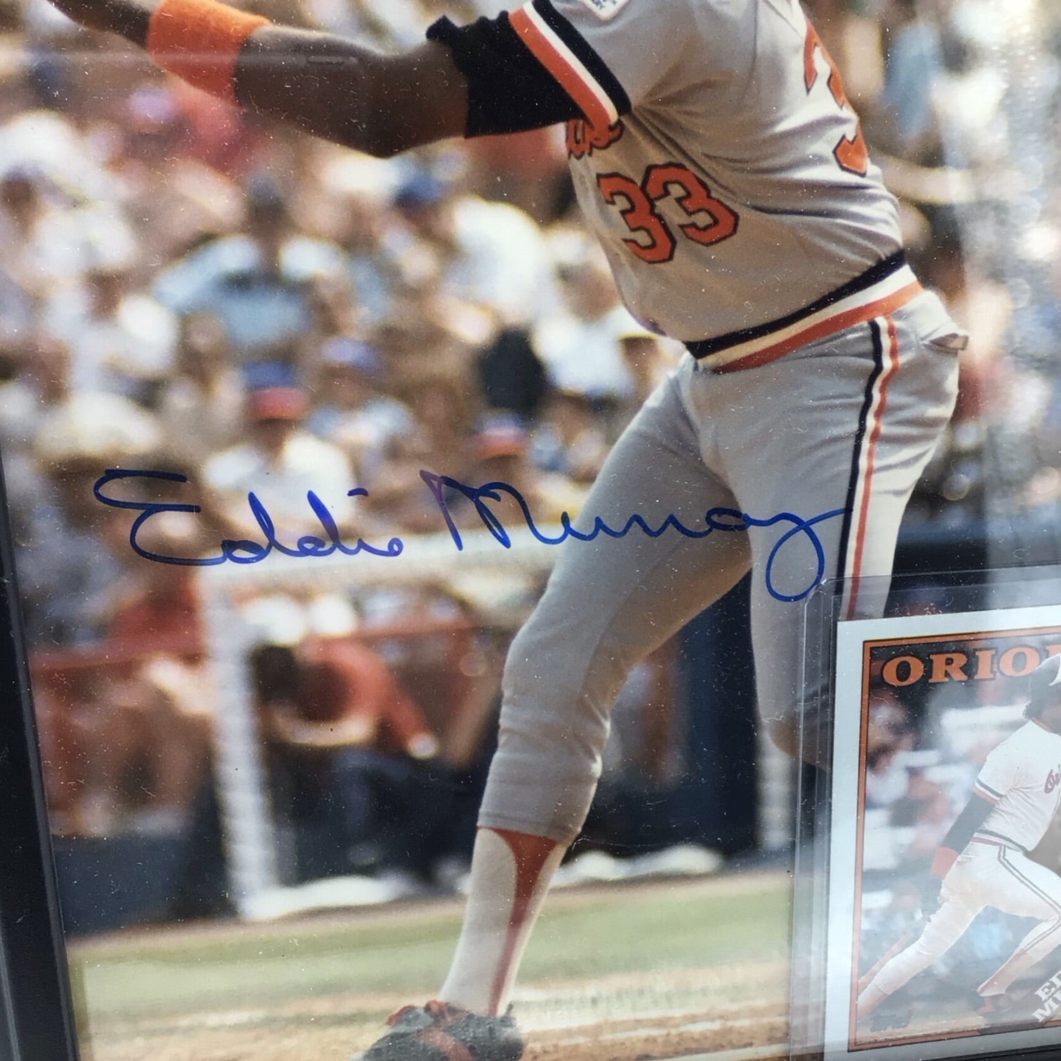Framed Eddie Murray Signed 8x10 Photo