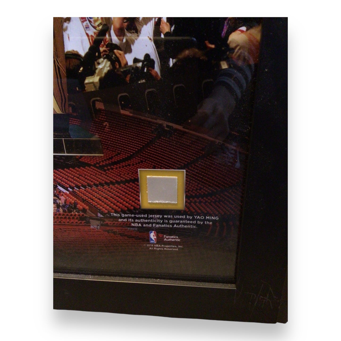 Framed Houston Rockets Champions with Game-Worn Jersey Piece
