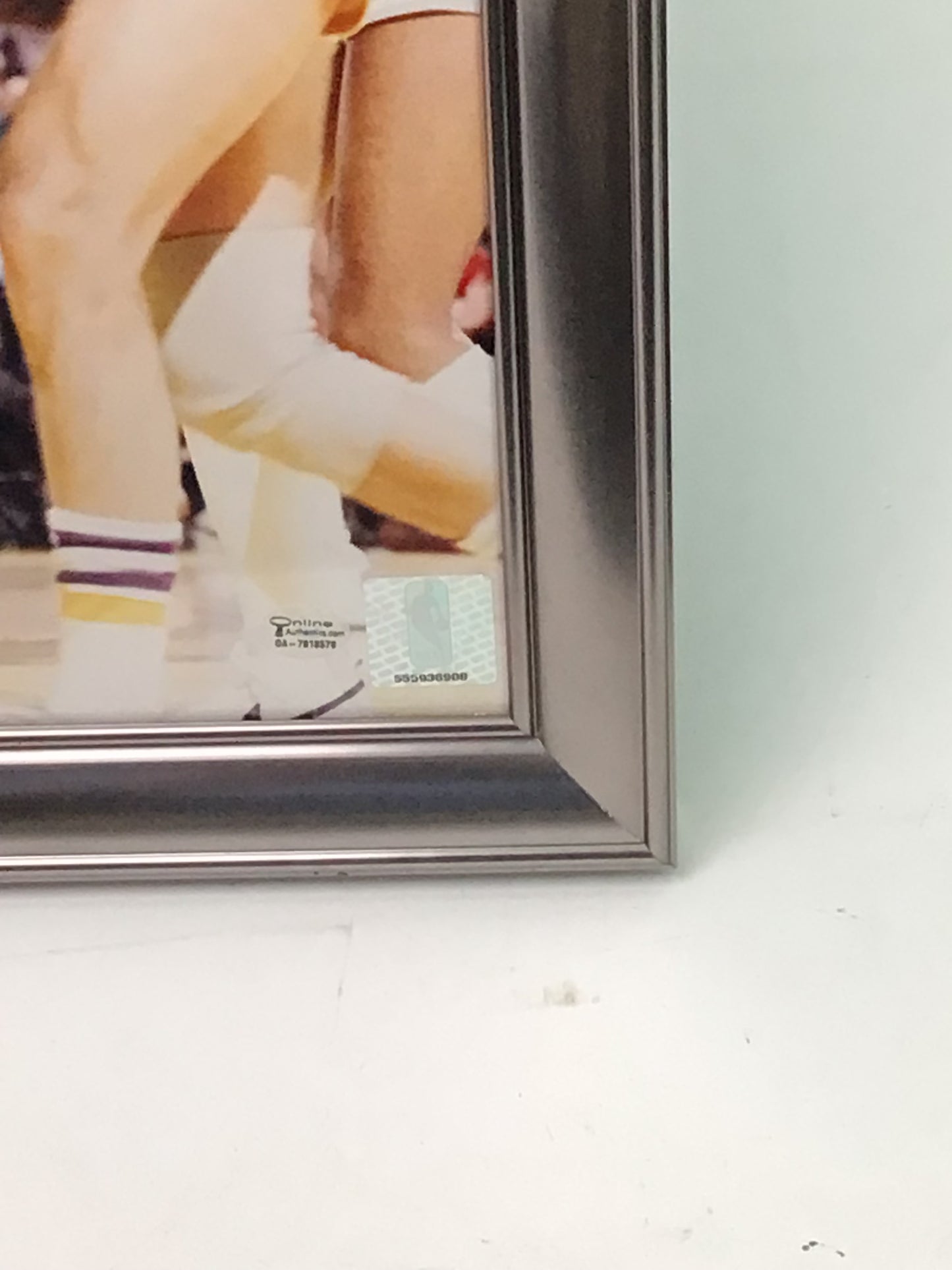 Framed Kareem Abdul Jabbar Signed Photo w/ Silver Frame & Cert