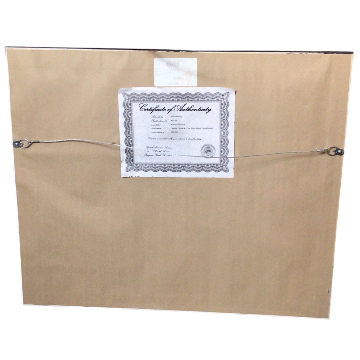 Framed Marilyn Monroe Double Giclee w/ One Print Hand Embellished 238/250