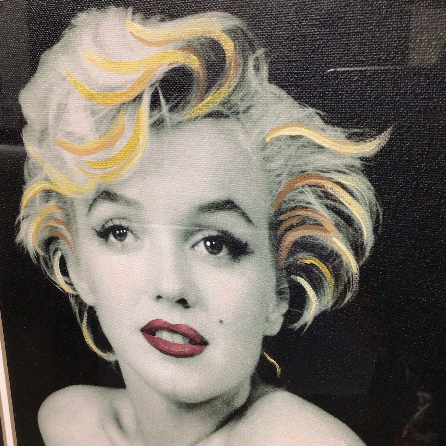Framed Marilyn Monroe Double Giclee w/ One Print Hand Embellished 238/250