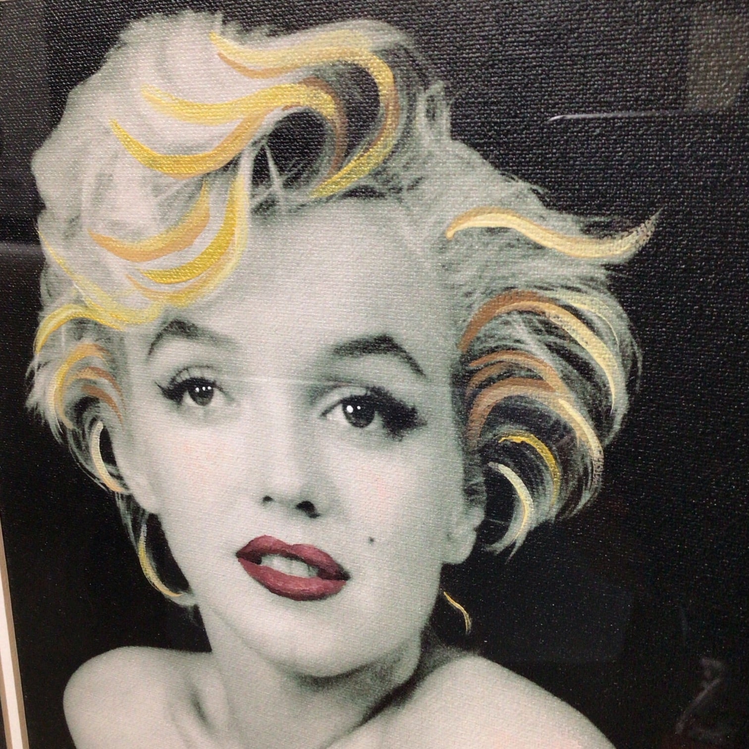 Framed Marilyn Monroe Double Giclee w/ One Print Hand Embellished 238/250