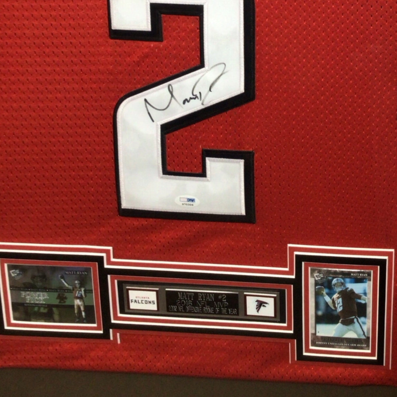 Framed Matt Ryan #2 Signed Jersey Atlanta Falcons - PSA Authenticated