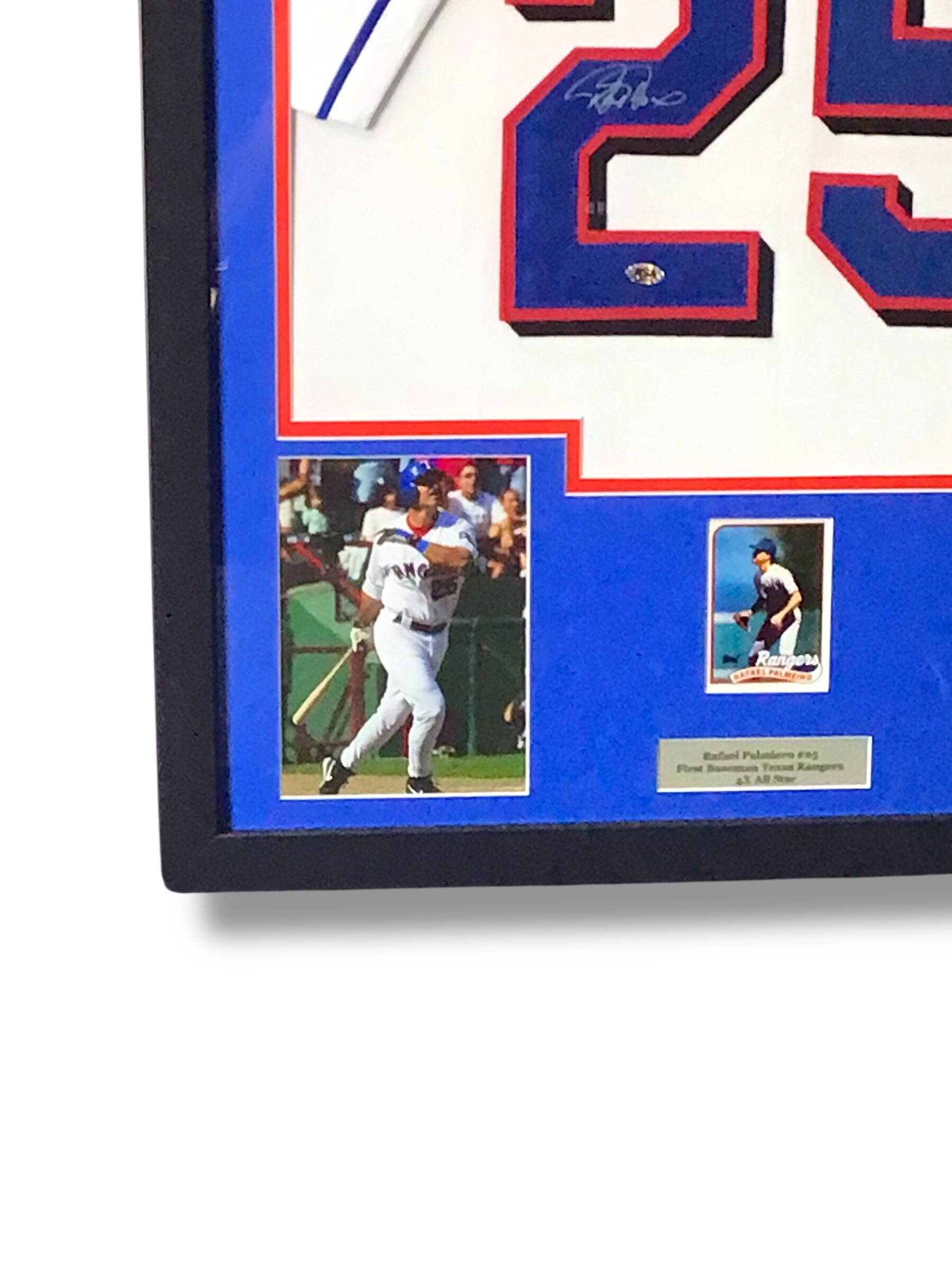 Framed Rafael Palmeiro Autographed Jersey w/ RSA Authentication