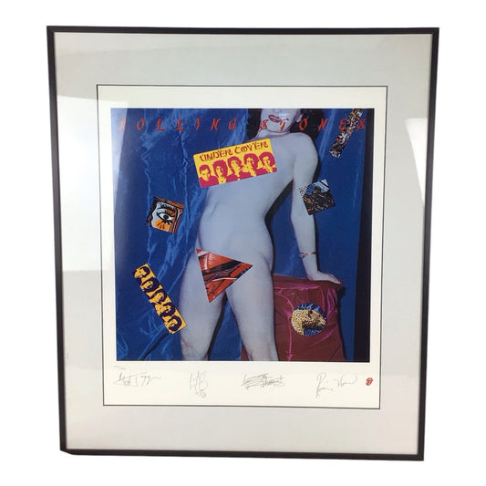 Framed Rolling Stones Lithograph Undercover Album Art 544/5000
