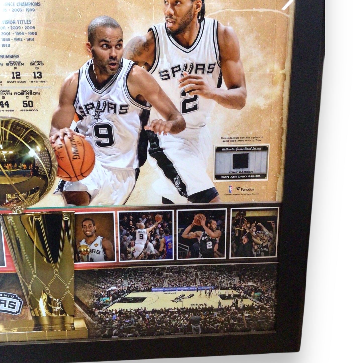 Framed San Antonio Spurs Champions Poster - Tony Parker & Kawhi Leonard