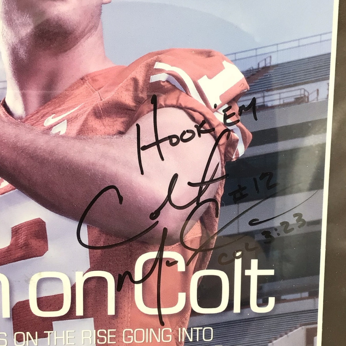 Framed Signed Colt McCoy UT Longhorns Magazine Cover - JSA