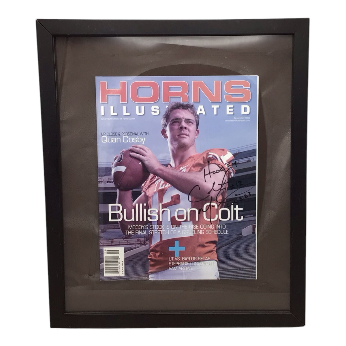 Framed Signed Colt McCoy UT Longhorns Magazine Cover - JSA