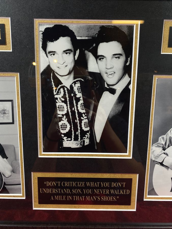 Elvis Presley and Jonny cash factory real photo