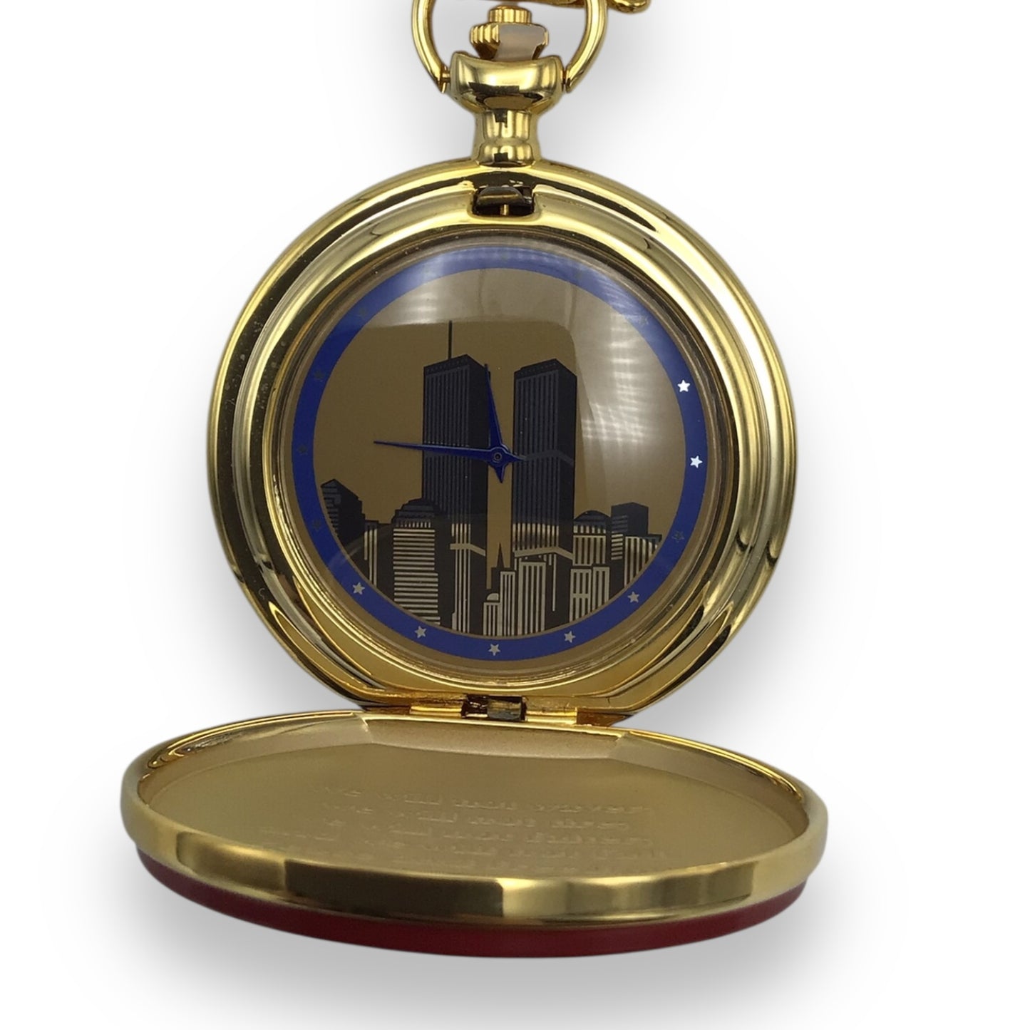 Franklin Mint 9/11 Pocket Watch - United We Stand WTC Twin Towers