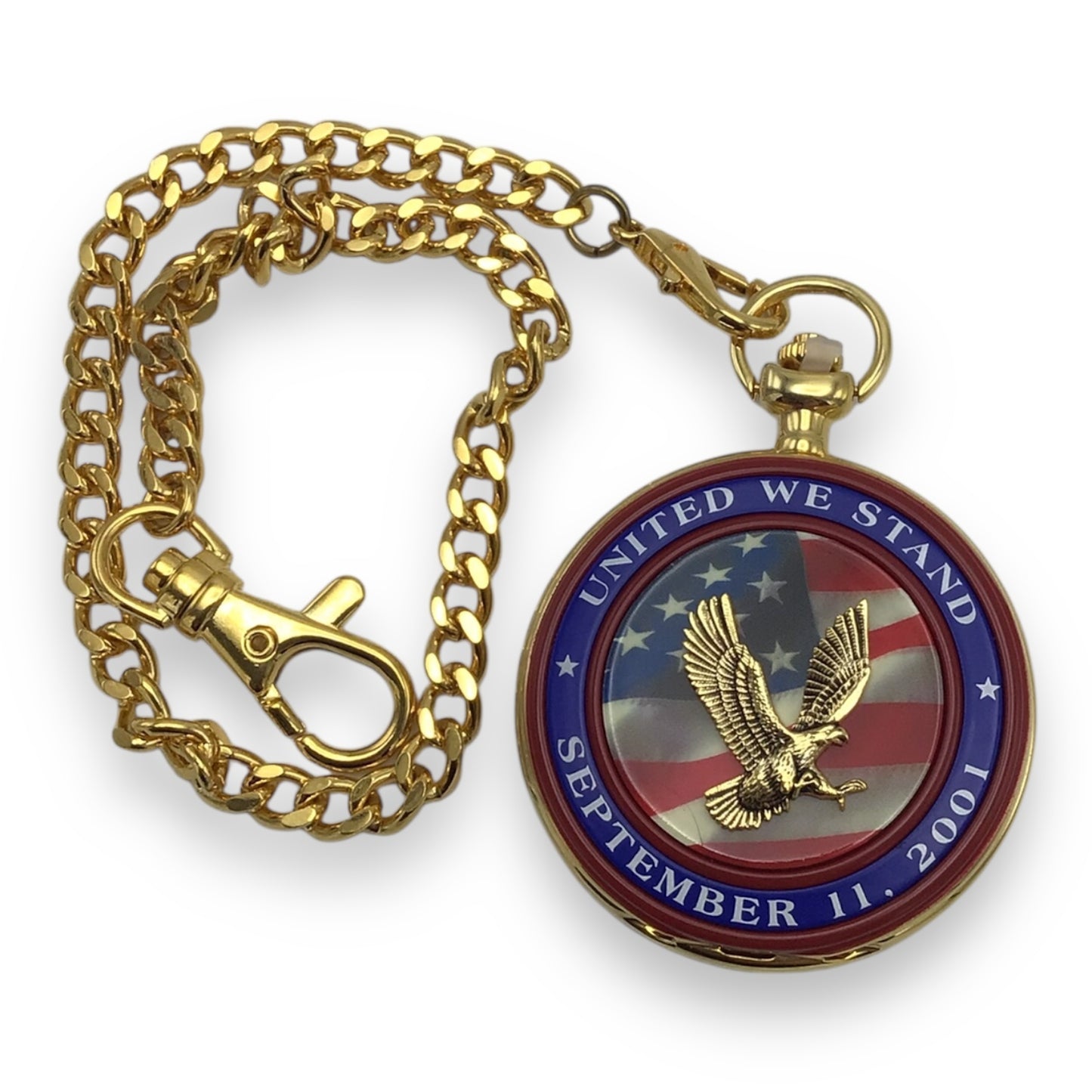 Franklin Mint 9/11 Pocket Watch - United We Stand WTC Twin Towers