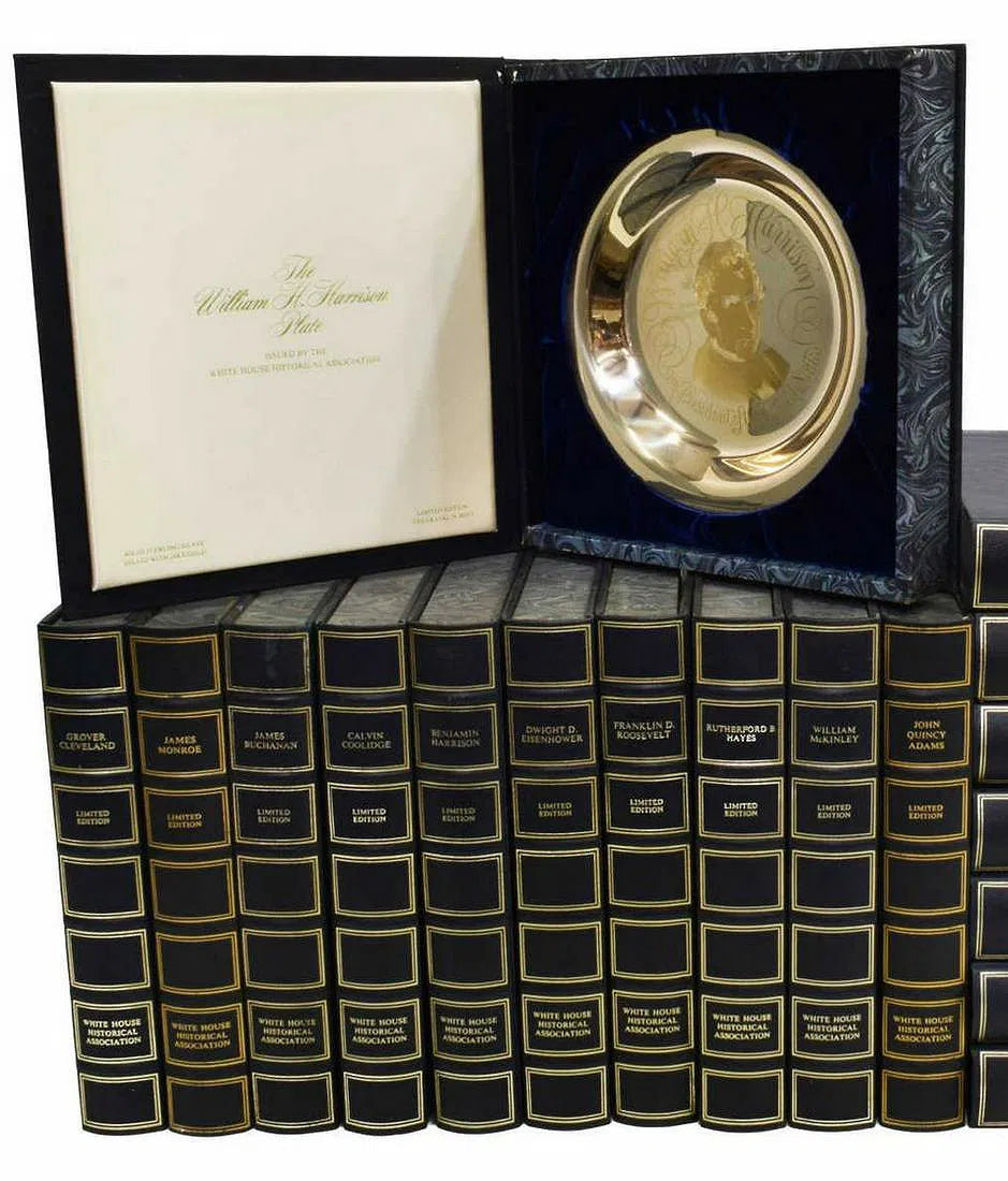 Franklin Mint Silver Presidential Commemorative Plates Collection w/ COA's