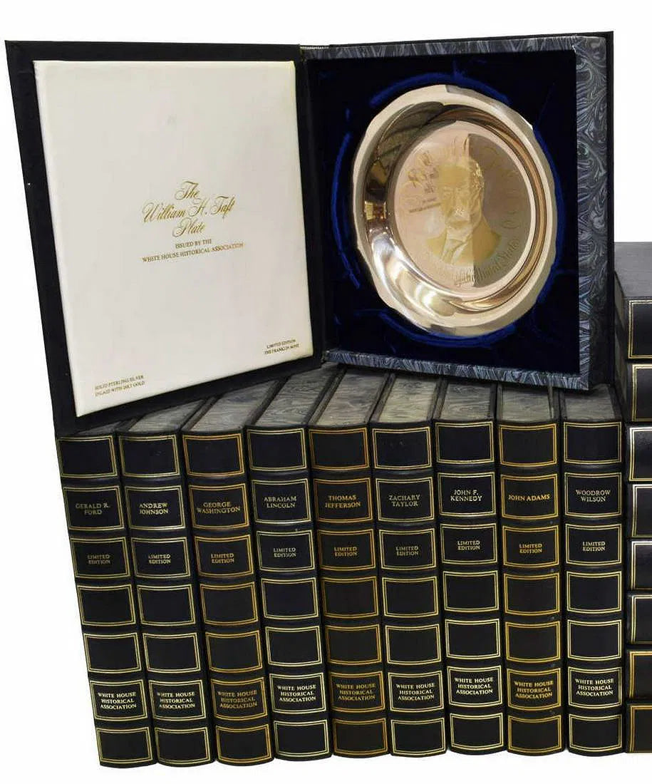 Franklin Mint Silver Presidential Commemorative Plates Collection w/ COA's