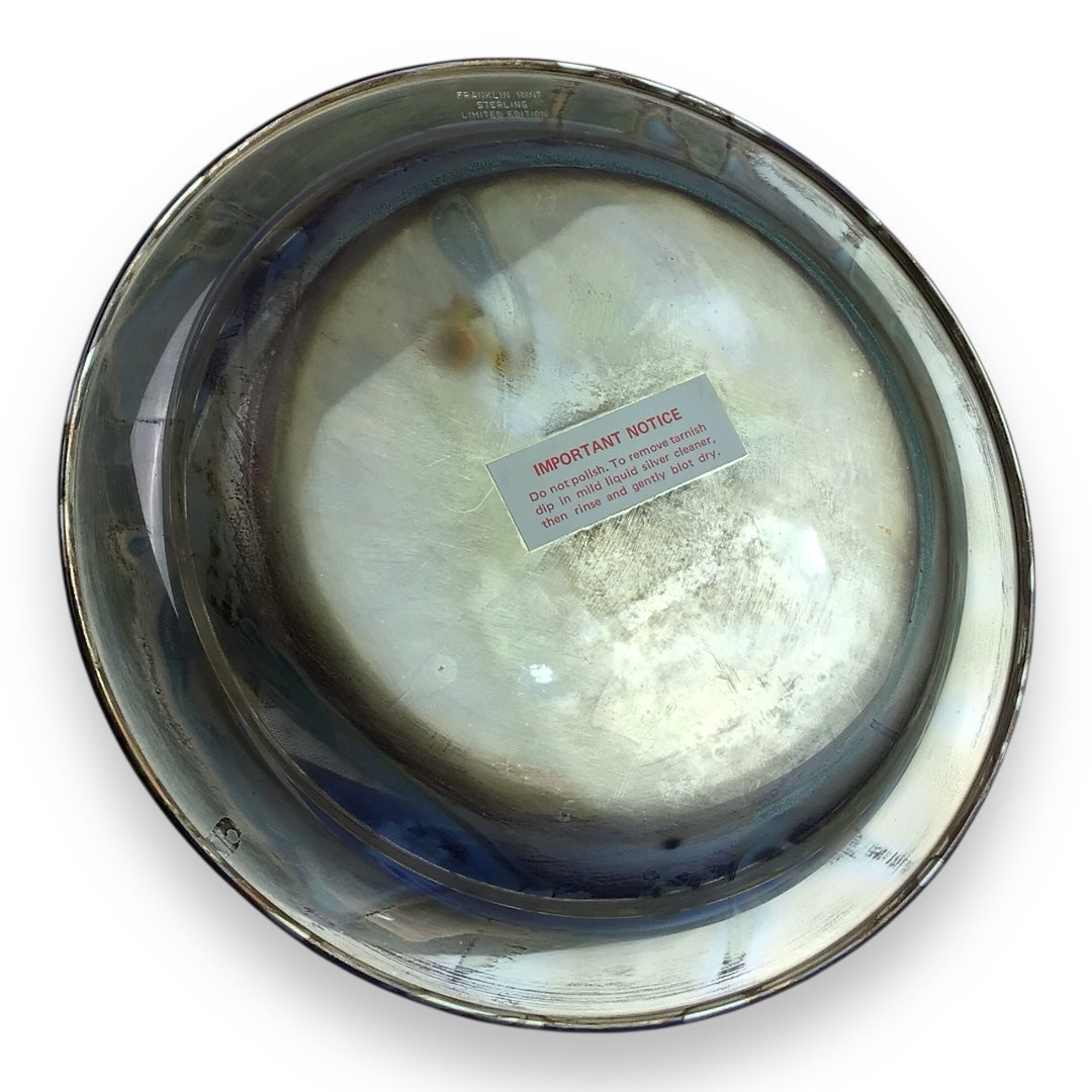 Franklin Mint Sterling Silver Collector’s Plate - Norman Rockwell “Bringing Home the Tree”