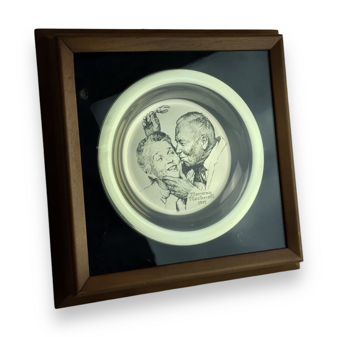 Franklin Mint Sterling Silver Collector’s Plate - Norman Rockwell “Under the Mistletoe” (1971, Limited Edition)