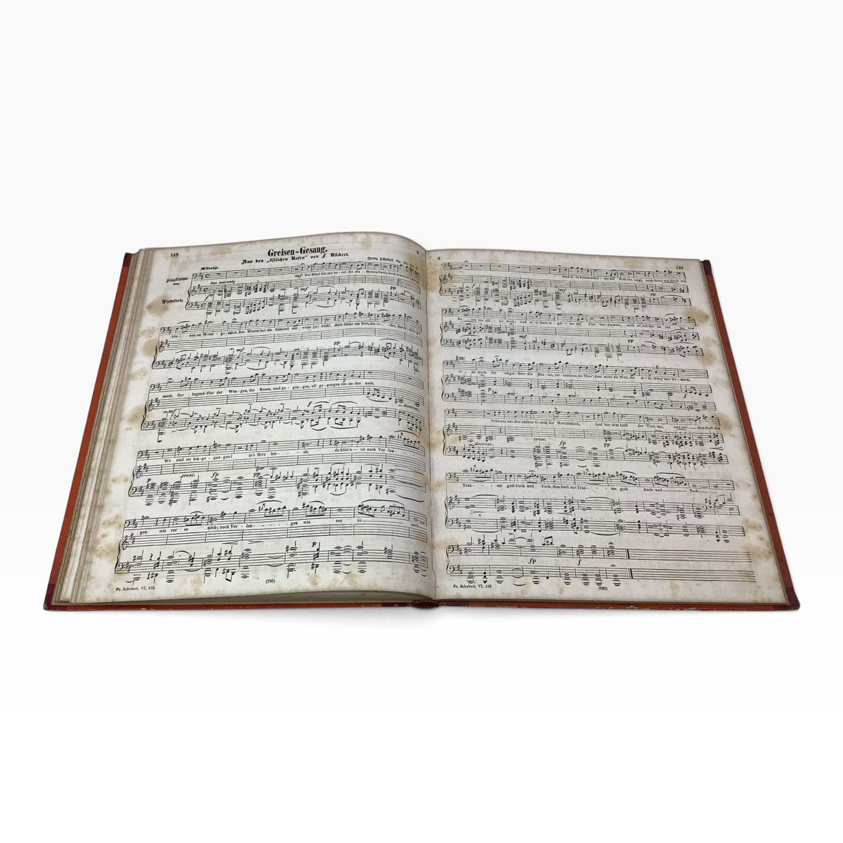 Franz Schubert Complete Compositions Volume 6 – Antique German Piano Music Sheet Book