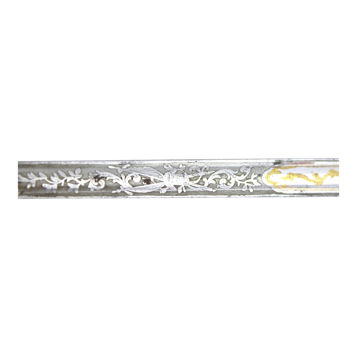 French First Empire Silver Hilt Napoleonic Court Sword with Eagle & Gold Blade