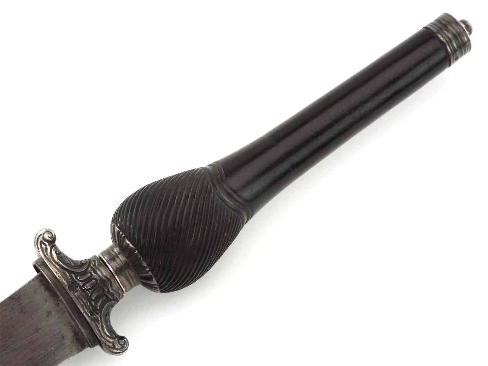 French Plug Bayonet 17th C Silver Hilt Reversible Dagger Musket Mount