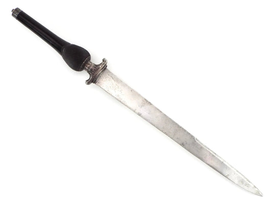 French Plug Bayonet 17th C Silver Hilt Reversible Dagger Musket Mount
