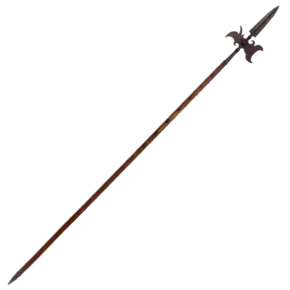 French Renaissance Style Ceremonial Halberd with Complete Shaft & Lizard Butt Spike
