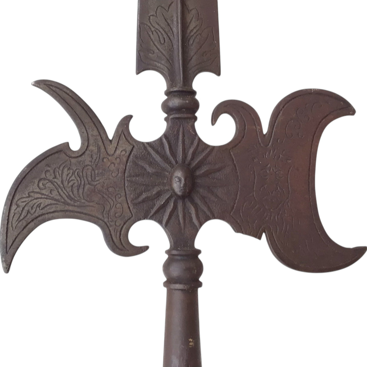 French Renaissance Style Ceremonial Halberd with Complete Shaft & Lizard Butt Spike
