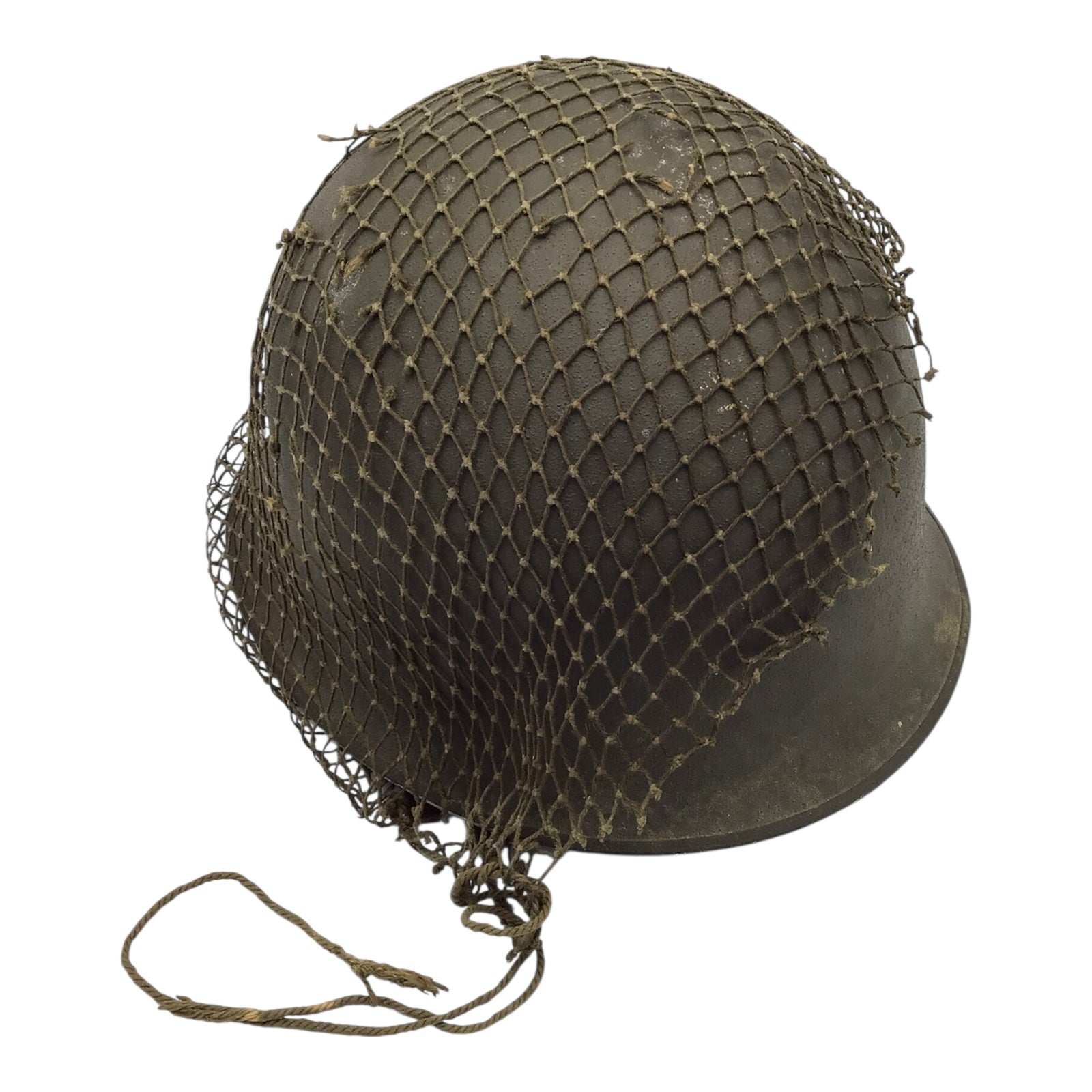 French Vietnam War Era M-1951 Helmet with Shell Liner and Camo Cover M1 Design