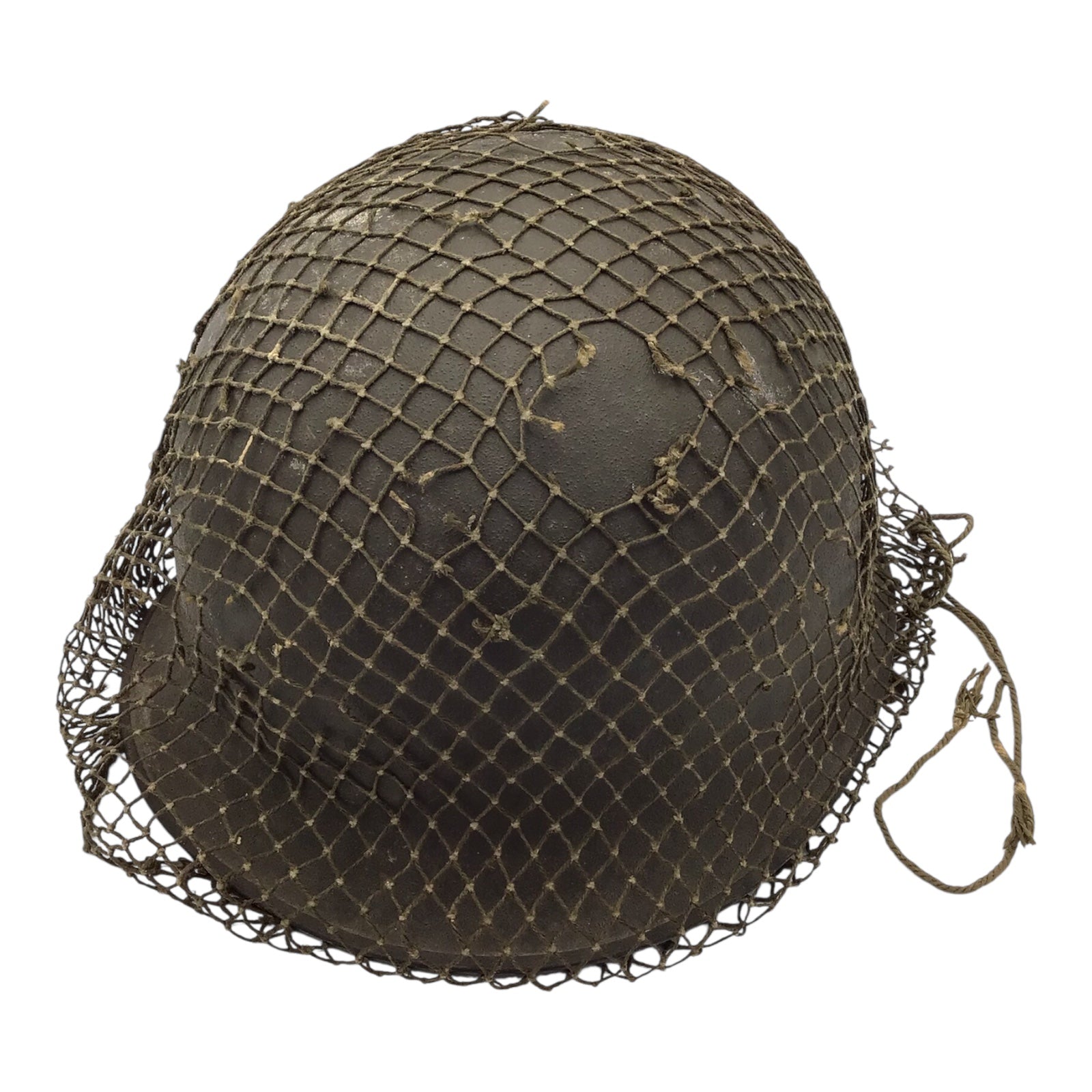 French Vietnam War Era M-1951 Helmet with Shell Liner and Camo Cover M1 Design