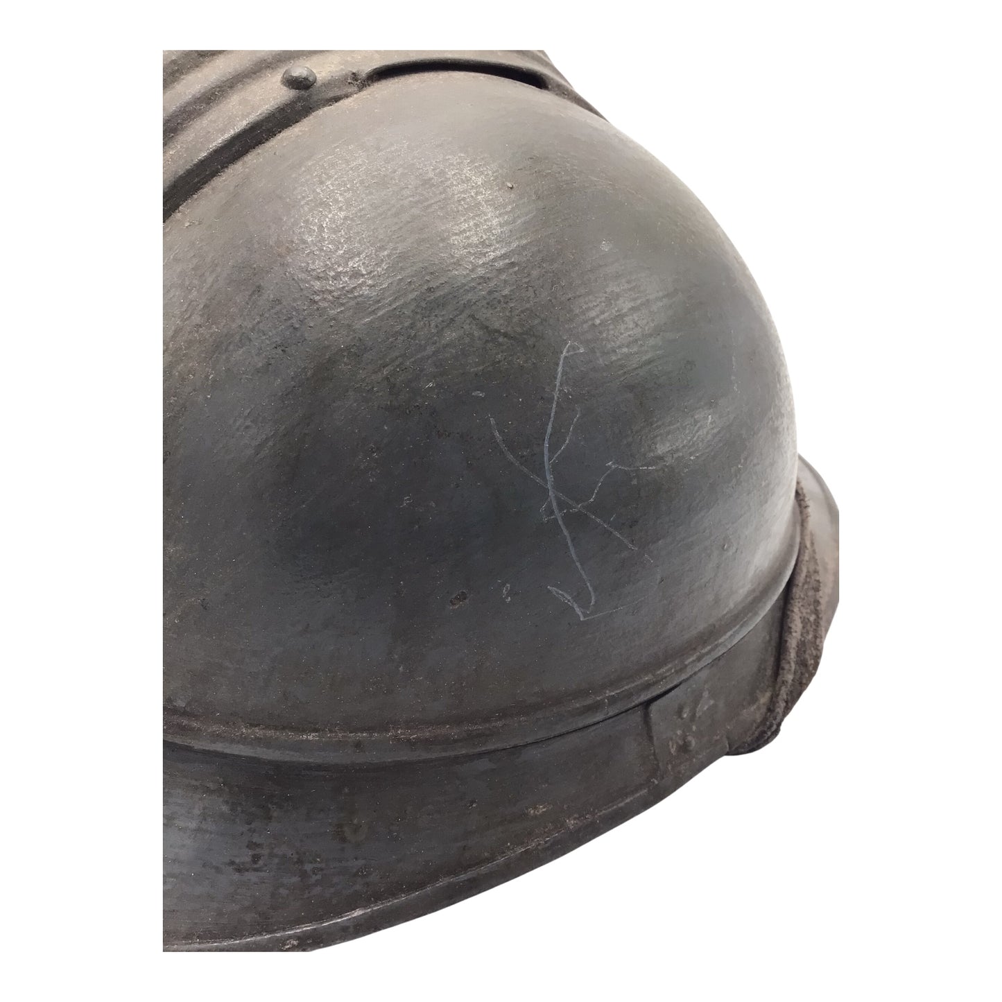 French WW2 Adrian Infantry Helmet with RF & Grenade Insignia – Complete Liner & Chinstrap