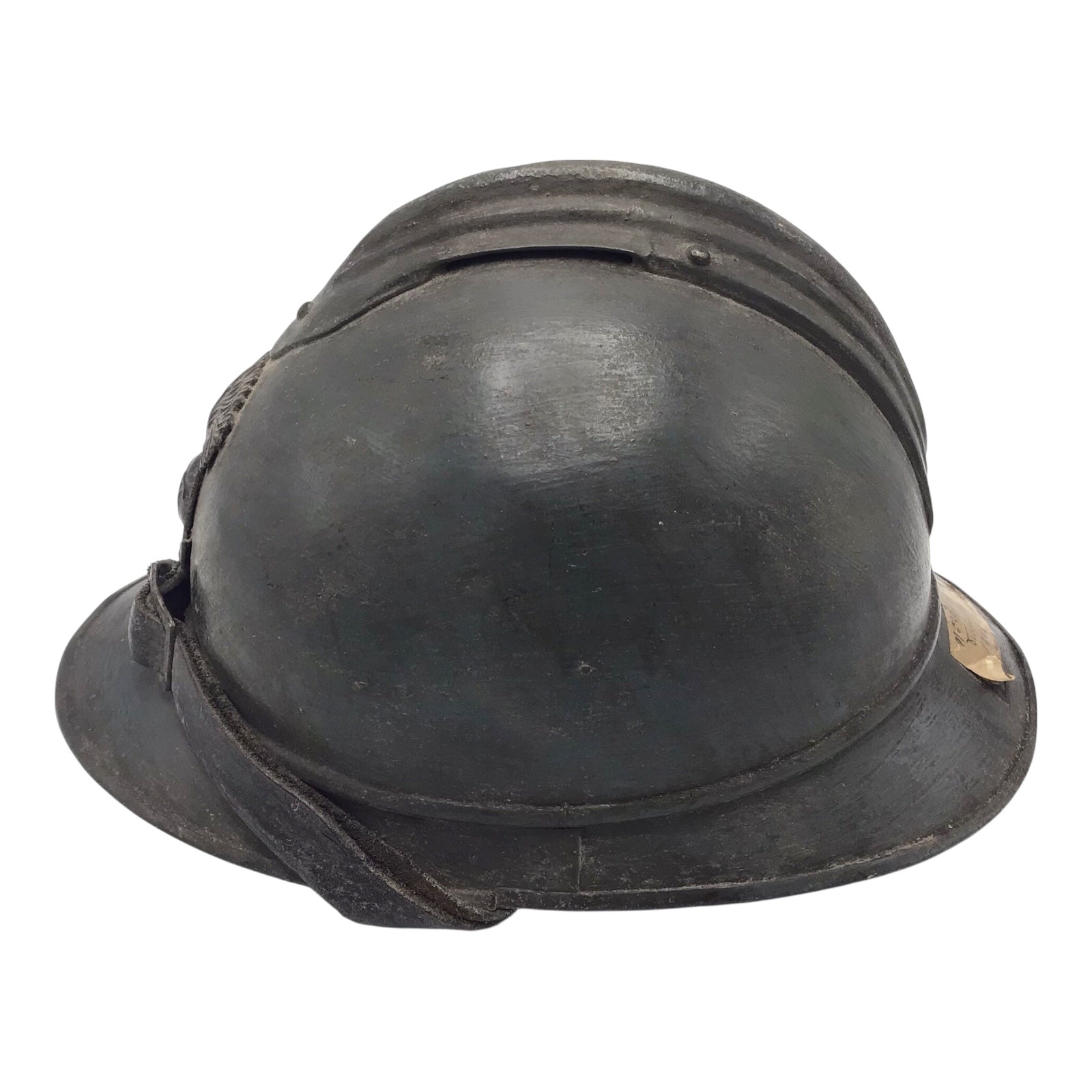 French WW2 Adrian Infantry Helmet with RF & Grenade Insignia – Complete Liner & Chinstrap