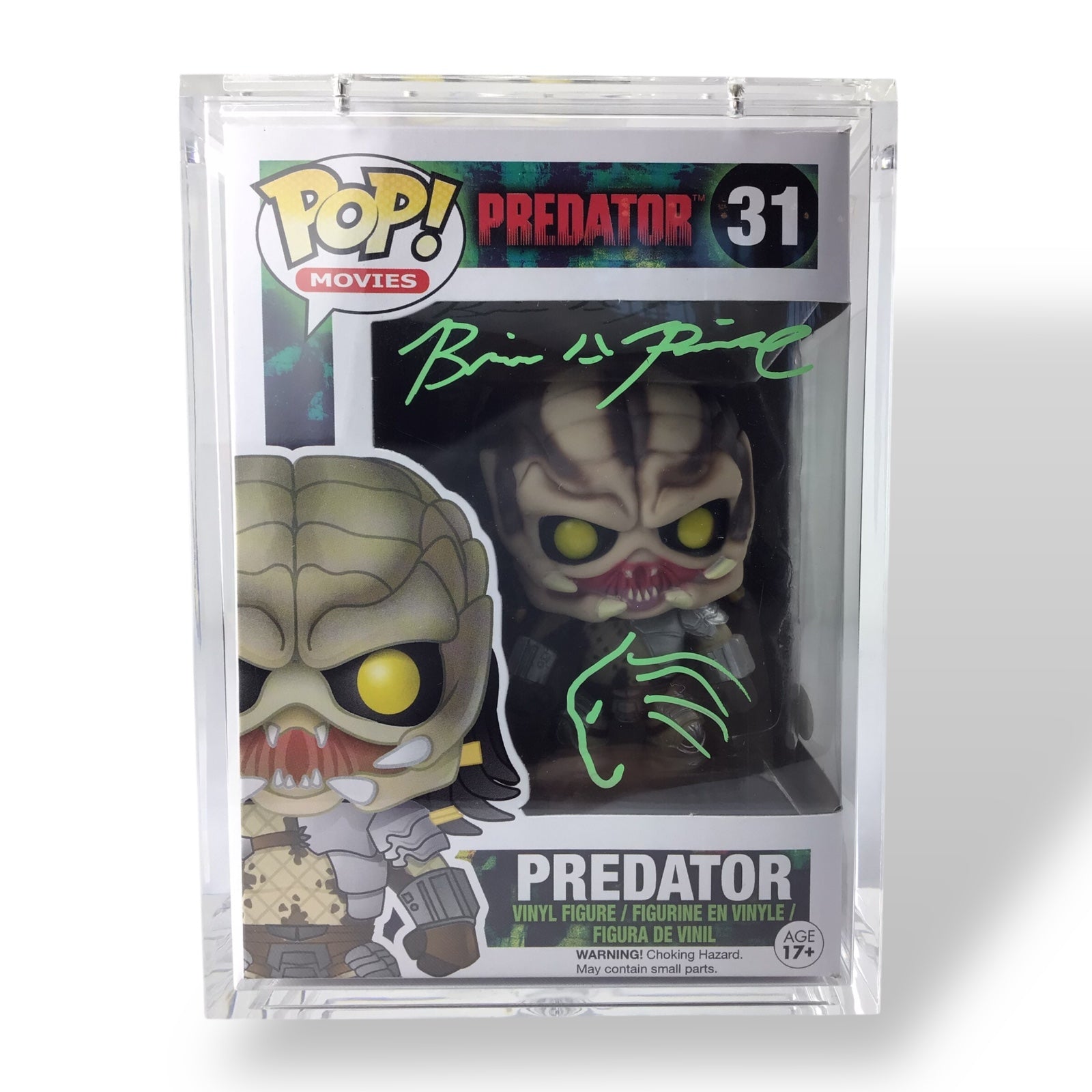 Funko POP #31 Predator Figure – Signed by Brian A. Prince – JSA w/ Hard Case