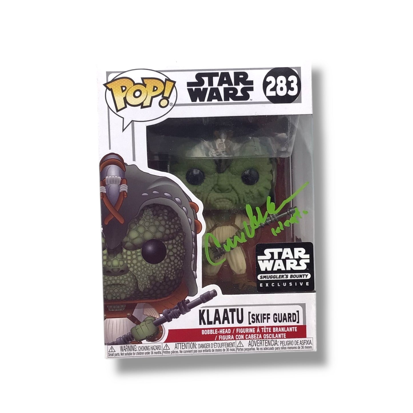 Funko POP! - Star Wars (#283) Klaatu [Skiff Guard] Vinyl Figure | Signed by Corey Dee Williams