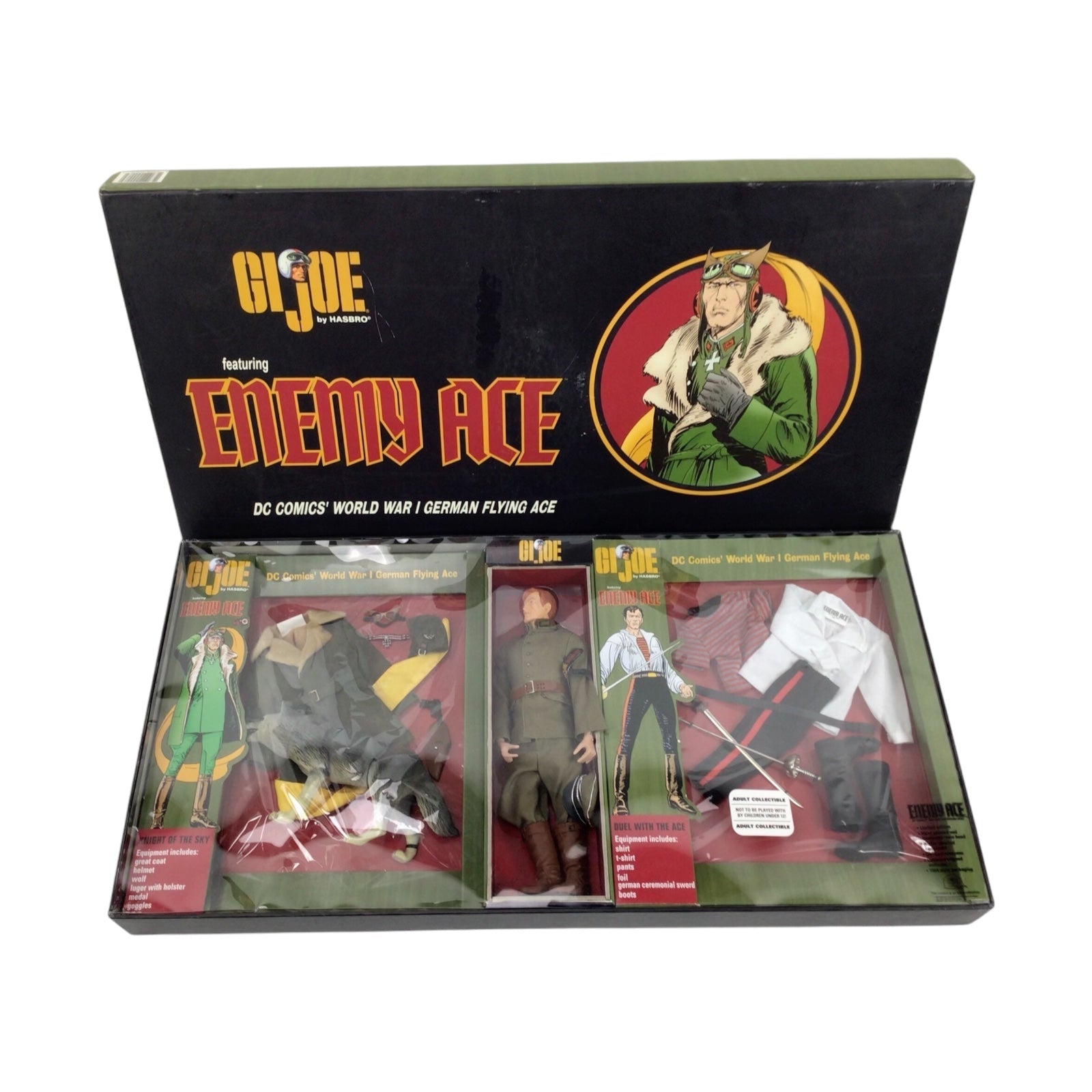 GI JOE Enemy Ace 12" Action Figure DC Comic Military Adventure Hero Box HASBRO 2003.