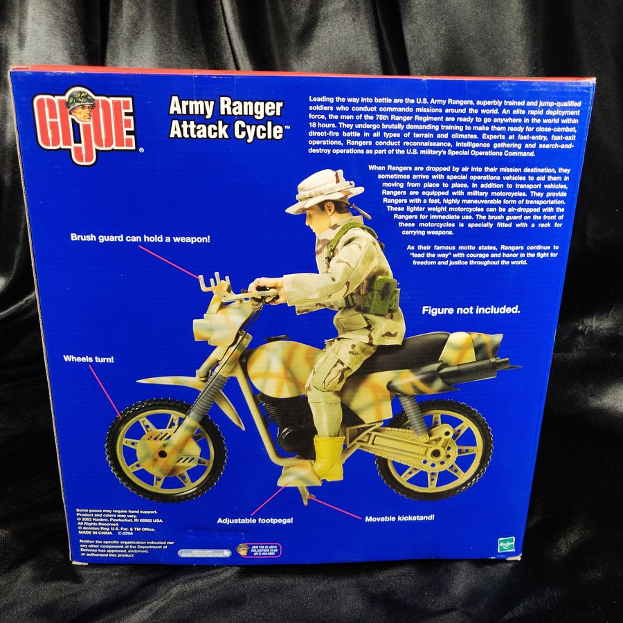 GI Joe Army Rangers Collection - Army Ranger Attack Cycle New Hasbro 2002