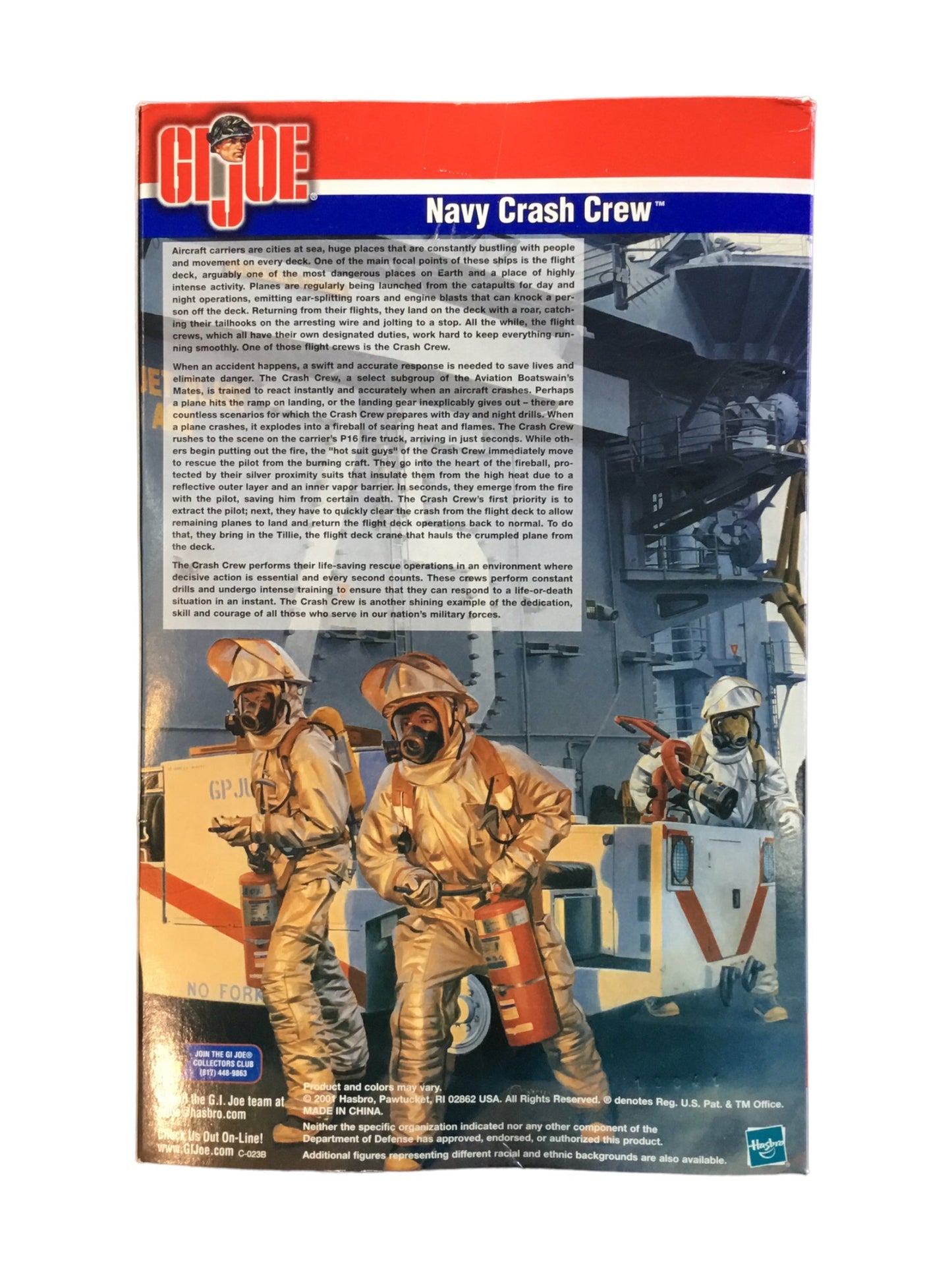 GI Joe Navy Crash Crew 12" Figure 2001 Hasbro Sealed